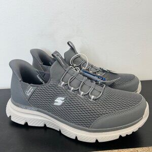 K-16 S Sport By Skechers Size 7 Men's Moralis Step In Elastic Sneakers in Gray